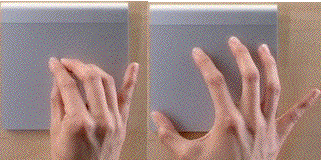 Ackern auf dem Trackpad